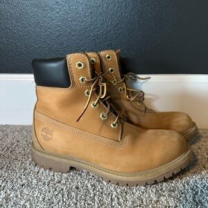 Timberland Tan and Black Combat Boots